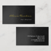 Goud Grijs Haar Stijl Consultant Make-up Artiest Visitekaartje (Voorkant / Achterkant)