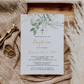 Goud Groen Bladgroen Kalligrafie Doop Kaart