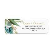 Goud & Groen Eucalyptus Retouradres Label (Voorkant)