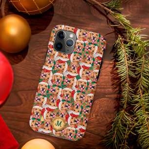 Goud Groen Golden Retriever Lieve Hond Kerstmis iPhone 11 Pro Hoesje