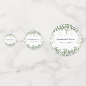 Goud & Groen Loof Weelderige Wijngaard Confetti (Voorkanten)