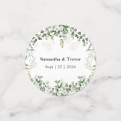 Goud & Groen Loof Weelderige Wijngaard Confetti (Kleine voorkant)