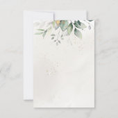 Goud  Groene Eucalyptus Save The Date (Achterkant)