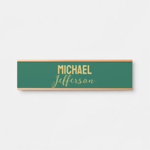 Goud groene kleur elegante moderne minimalistische deurbordje