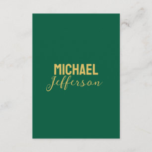 Goud groene kleur elegante moderne minimalistische informatiekaartje