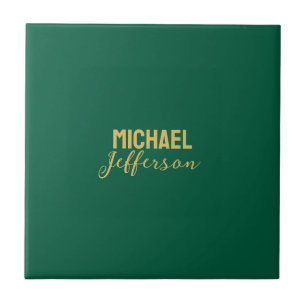 Goud groene kleur elegante moderne minimalistische tegeltje