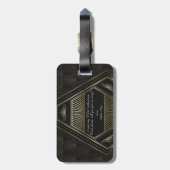  Goud Grote Gatsby Art Deco 20s Bagagelabel (Achterkant verticaal)