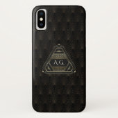 Goud Grote Gatsby Art Deco Monogram Case-Mate iPhone Case (Achterkant)