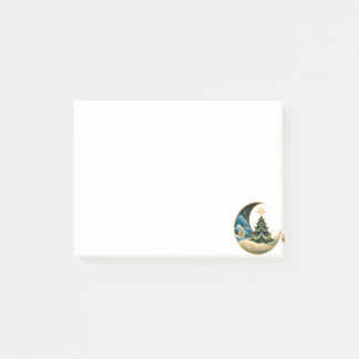 Goud halve maan Winter Kerst Wonderland Post-it® Notes