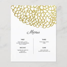 Goud Hand-getrokken Petal Patroon Wedding