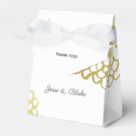 Goud Hand-getrokken Petal Patroon Wedding Bedankdoosjes