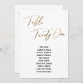 Goud handschrift Tabel 21 Zitplaatje (Voorkant / Achterkant)