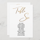 Goud handschrift Tabel Zes Zitkuur (Voorkant / Achterkant)