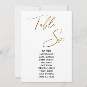 Goud handschrift Tabel Zes Zitkuur