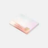 Goud hardestuk Blush Sparkle Tie Dye Post-it® Notes (Schuin)