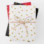 Goud harspatroon, aangepaste achtergrond inpakpapier vel (In situ)