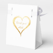 Goud hart dank u bruids bruiloft bedankdoosjes (Achterkant)