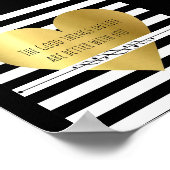 Goud hart met prijsopgave poster (Hoek)