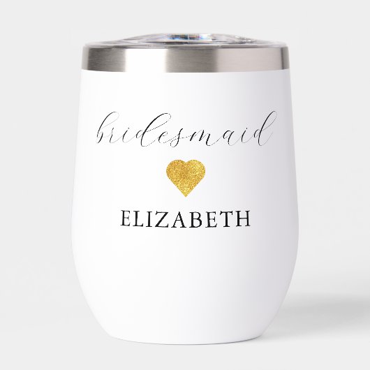 Goud hart minimalistische bruiloft (Voorkant)