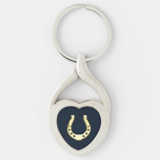 Goud Hoefijzer Sleutelhanger (Voorkant)