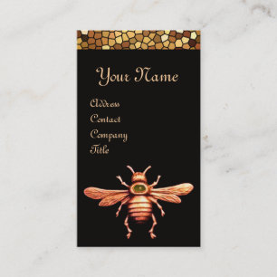 GOUD HONEY BEE / BEEKEEPER BEEKEEPENDE MONOGRAM VISITEKAARTJE