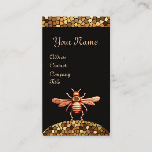 GOUD HONEY BEE / BEEKEEPER BEEKEEPENDE MONOGRAM VISITEKAARTJE