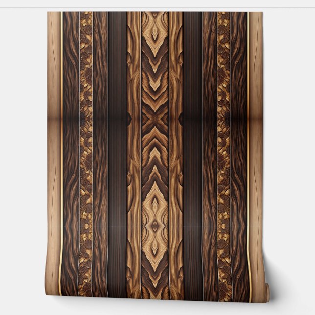 Goud Hout Moderne Kunst Lamperia Collectie Behang (Afrollen)