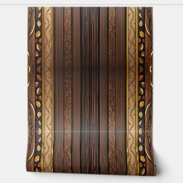 Goud Hout Populaire Kunst Lamperia Collectie Behang