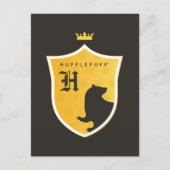 Goud HUFFLEPUFF™ met uitlijnde gekruiste uitsteeks Uitnodiging Briefkaart (Voorkant)