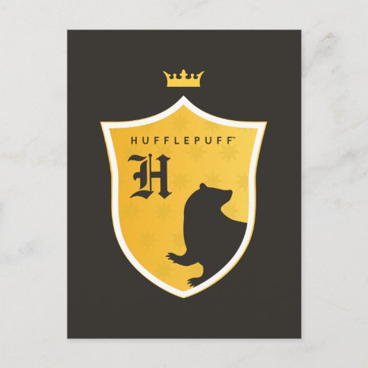 Goud HUFFLEPUFF™ met uitlijnde gekruiste uitsteeks Uitnodiging Briefkaart (Voorkant)