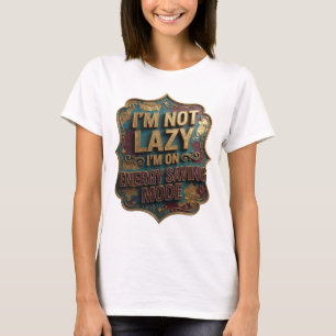 Goud IK BEN NIET LUI IK STA IN ENERGIEBESPARENDE M T-shirt