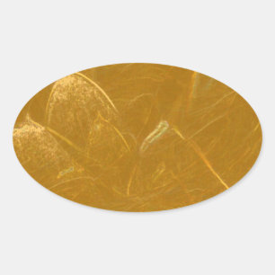 Goud in koper: Lotus Engraved Design Ovale Sticker