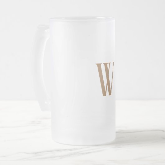 Goud Initiaal Matglas Bierpul (Voorkant links)