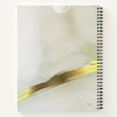 Goud inkt monogram abstracte thuiskantoor school  notitieboek (Achterkant)