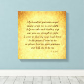 Goud inspirerend Engel herstel gedicht kunst Canvas Afdruk (Insitu (Houten vloer))