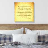 Goud inspirerend Engel herstel gedicht kunst Canvas Afdruk (Insitu (Slaapkamer))