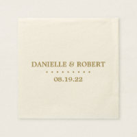 Goud | Ivoor Aangepaste bruiloft Monogram Papier s