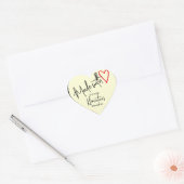 Goud Ivoor Gemaakt met Liefde Handgemaakt Van Stud Hart Sticker (Envelop)