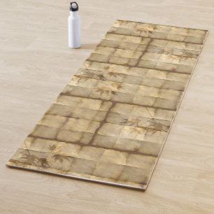 Goud japans esdoorn blad perkament papier elegant yogamat