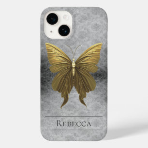 Goud Jeweled Butterfly Damask Case-Mate iPhone 14 Hoesje