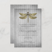 Goud Jeweled Dragonfly Vrijgezellenfeest Kaart (Voorkant / Achterkant)