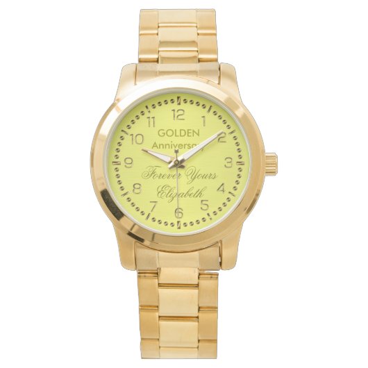 Goud Jubileum Monogram Horloge (Voorkant)