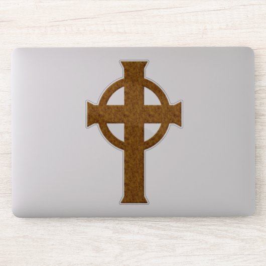 Goud Keltisch Kruis Sticker (Computer)