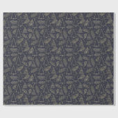 Goud Kerst vakantie inpakpapier (Vlak)