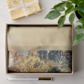 Goud kerstsierbloemen en paarse bloemen tissuepapier (Geschenk)