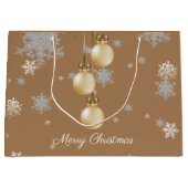 Goud kerstsierpapier groot cadeauzakje (Voorkant)