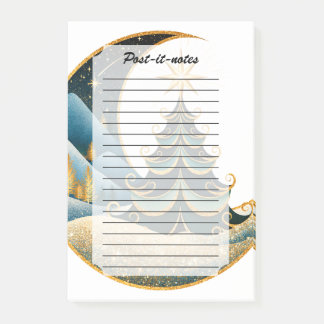 Goud Kerstwonderland met Halve Maan Post-it® Notes