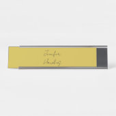Goud kleurenhandschrift voor professionele doelein bureau naambordje (Voorkant)