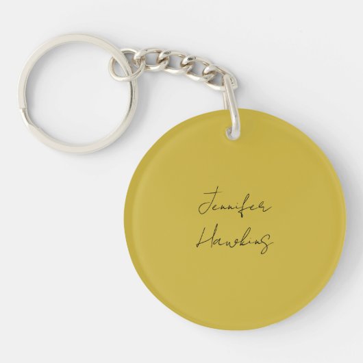 Goud kleurenhandschrift voor professionele doelein sleutelhanger (Voorkant)