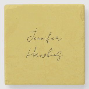 Goud kleurenhandschrift voor professionele doelein stenen onderzetter